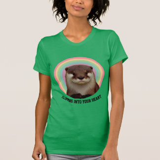 Otter t-shirt, Schattigee Rainbow Otter Vibes T-sh T-shirt