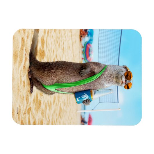 Otter Wearing Mankini Magneet (Horizontaal)
