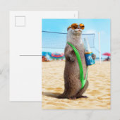Otter Wearing Mankini Uitnodiging Briefkaart (Voorkant / Achterkant)