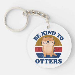 Otter Wees Aardig Voor Otters Vrouwen Kinderen Peu Sleutelhanger