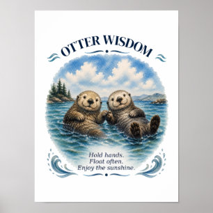 Otter Wijsheid Waterverf Inspirerend Poster