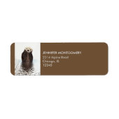 Otter Wildlife Image Etiket (Voorkant)