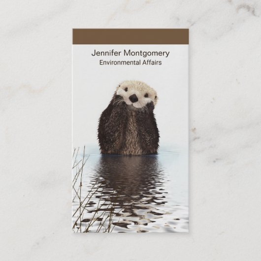 Otter Wildlife Image Visitekaartje (Voorkant)