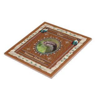 Otter-Woman Medicine- Keramische tegel Tegeltje