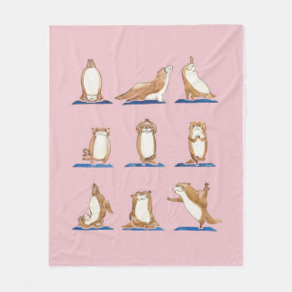 Otter Yoga Waterverf Fleece Deken