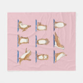 Otter Yoga Waterverf Fleece Deken (Voorkant (Horizontaal))