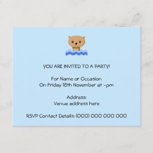 Otter zwemmen. kaart