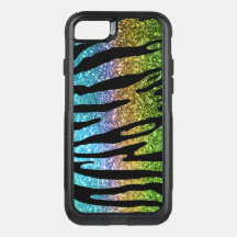 Parties scintillant Rainbow Tiger Ttripe Coque Ott
