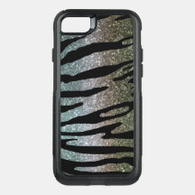 Parties scintillant Tiger Bleu Coque or argent
