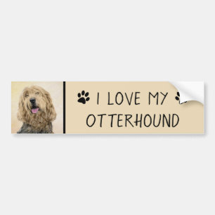 Otterhondschildering - Kute Original Dog Art Bumpersticker