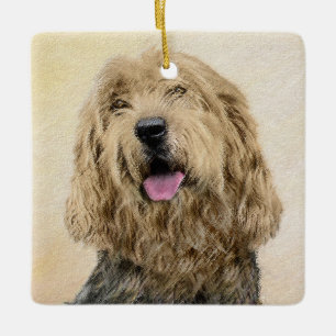 Otterhondschildering - Kute Original Dog Art Keramisch Ornament