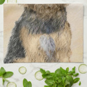 Otterhondschildering - Kute Original Dog Art Theedoek (Gevouwen)