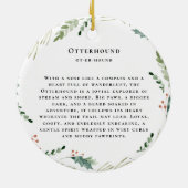 Otterhound Dog Watercolor Monogram Keramisch Ornament (Achterkant)