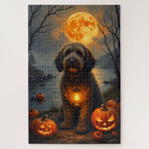 Otterhound Griezelen Rivier Halloween Portret Ar Legpuzzel