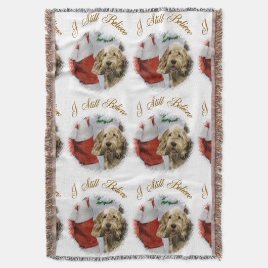 Otterhound Kerstmis Deken (Voorkant Verticaal)