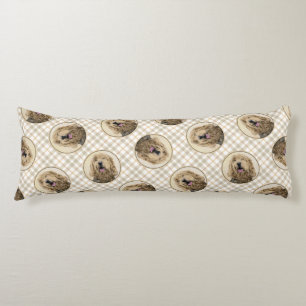 Otterhound Schilderen Zwart en Tan Originele Dog A Lichaamskussen