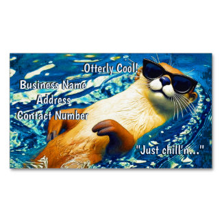 Otterlijk Cool! - Rivierotter Grappig Ontwerp Magnetisch Visitekaartje
