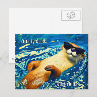 Otterlijk Lekker! - Rivierotter Grappig Ontwerp Briefkaart