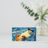 Otterlijk Lekker! - Rivierotter Grappig Ontwerp Visitekaartje (Staand voorkant)
