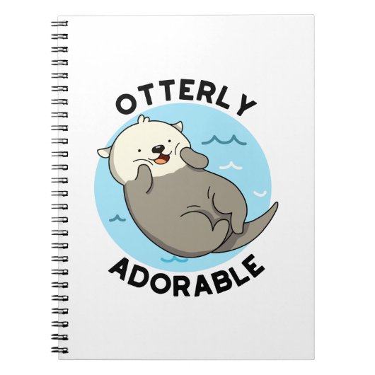 Otterlijk Schattige Grappige Zwevende Otter Woords Notitieboek (Voorkant)