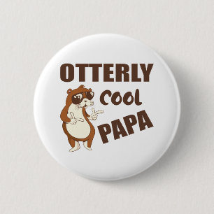 Otterly Cool Papa Funny Fathers Day Gift Ronde Button 5,7 Cm