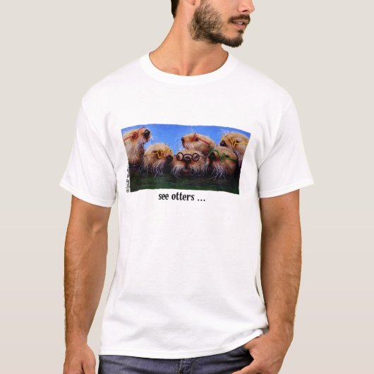 otters bekijken t-shirt (Voorkant)
