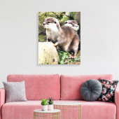 OTTERS CANVAS AFDRUK (Insitu (Woonkamer))