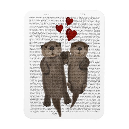 Otters Holding Hands Magneet (Verticaal)