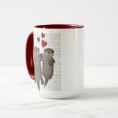 Otters Holding Hands Mok (Voorkant links)