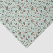 Otters in blauw tissuepapier (Detail)