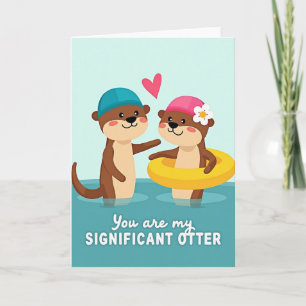OtTERS In Love Wenskaart Kaart