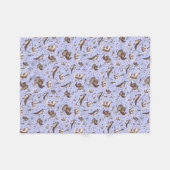 Otters in Paars Fleece Deken (Voorkant (Horizontaal))