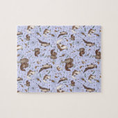 Otters in Paars Legpuzzel (Horizontaal)