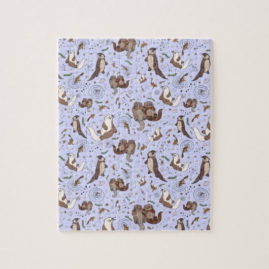 Otters in Paars Legpuzzel (Verticaal)