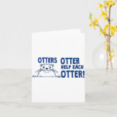Otters Otter Help Each Otters Funny Saying  Kaart (Gele Bloem)