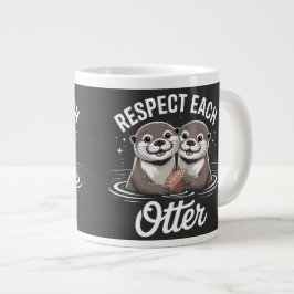 Otters Respecteren Elkaar Grappig Extra Grote Beker