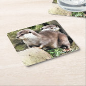 OTTERS VIERKANTE KARTONNEN ONDERZETTER (Schuin)