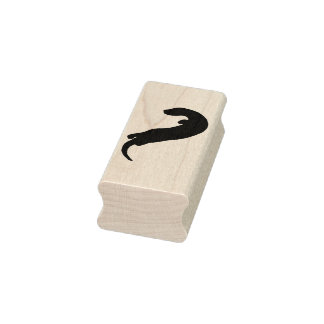 ottersilhouet 	rubberstempel