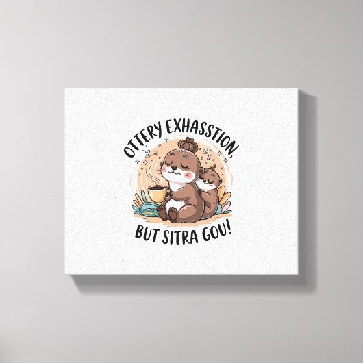 Ottery Expression Schattigee luiheid en Baby Canvas Afdruk (Voorkant)
