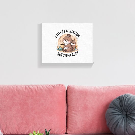 Ottery Expression Schattigee luiheid en Baby Canvas Afdruk (Insitu (Woonkamer))