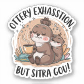 Ottery Expression Schattigee luiheid en Baby Sticker (Voorkant)