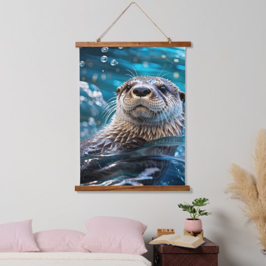 otterzwemmen hangend wandkleed (Slaapkamer)