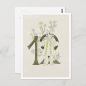  Ottilia Adelborg Bloemgetal - 12 Briefkaart (Voorkant / Achterkant)