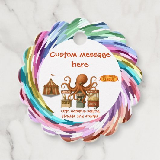 Otto’s circus snack shack bedankjes labels (Voorkant)