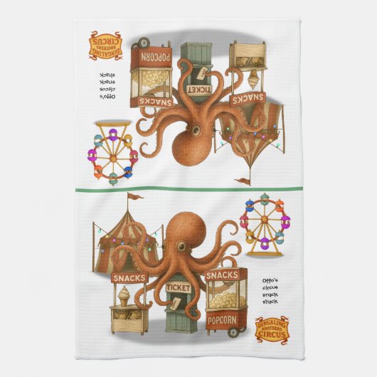 Otto’s circus snack shack theedoek (Verticaal)