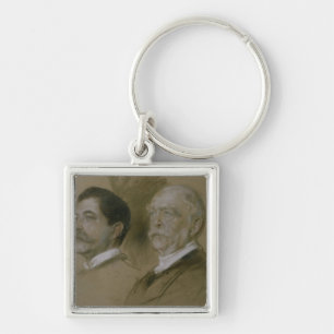 Otto von Bismarck en zijn zoon Herbert Sleutelhanger