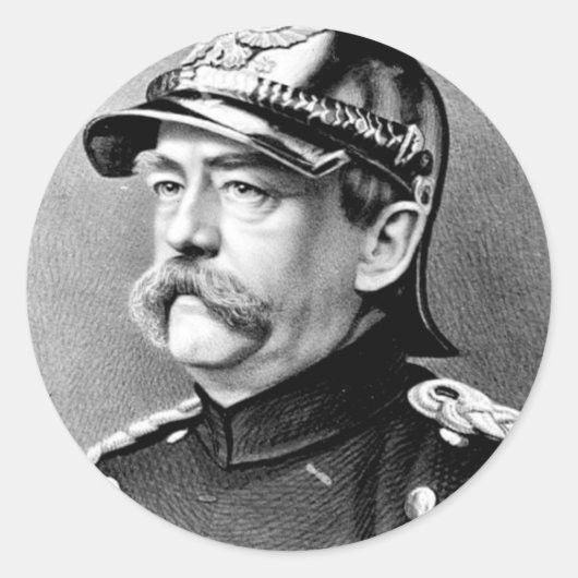 Otto Von Bismarck Ronde Sticker (Voorkant)
