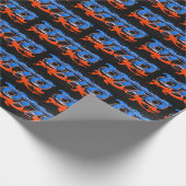 Otto Vorname Name Graffiti blue orange Cadeaupapier (Hoek)