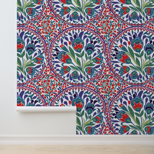 Ottomaans China met Flower Motives Behang (Applicatie)