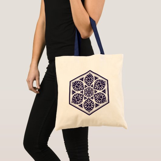Ottomaans Turks blauw-computerrosette Tote Bag (Voorkant (product))